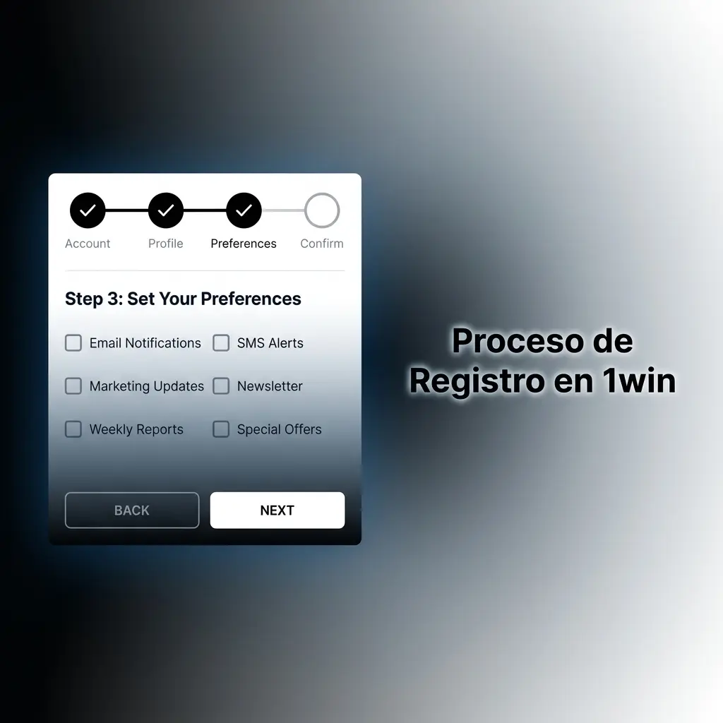 Proceso de registro paso a paso en 1win