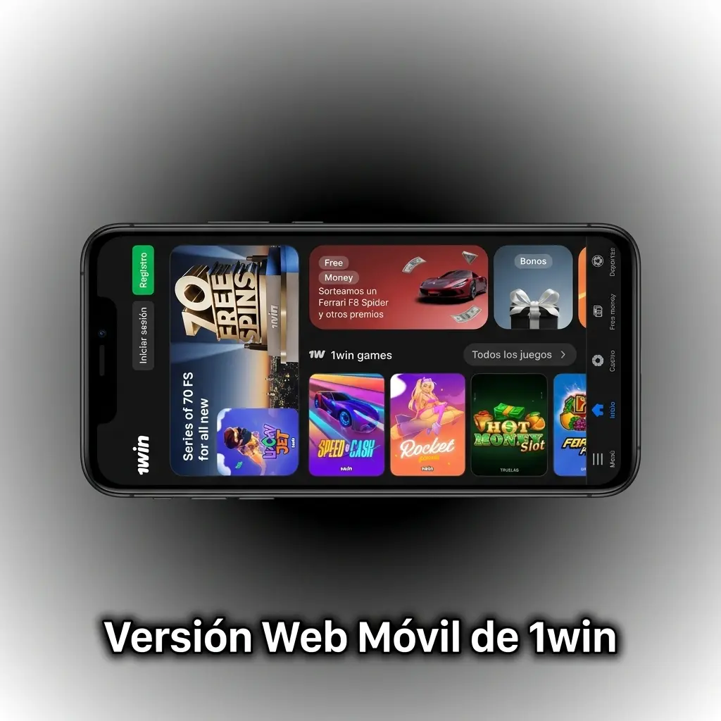 Versión web móvil de 1win optimizada para smartphones y tablets